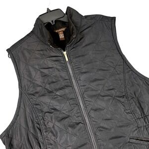 Bit & Bridle Quilted Fleece Lined Vest Womens 2X Full Zip Equestrian Layering